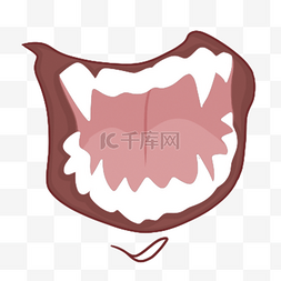 白色牙齿图案图片_彩色嘴巴虎牙牙齿