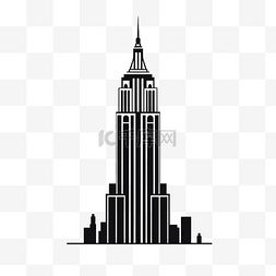 纽约街道图片_帝国大厦图形元素插画