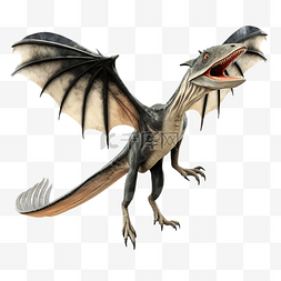 带尾巴的球图片_翼手龙恐龙3D模型