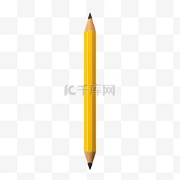 简单经典的带水洗的黄色铅笔