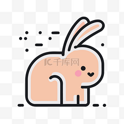 icon高清图片_用于设计的线性高清兔子插图 向