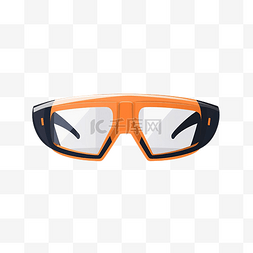 保护眼睛插图图片_最小风格的安全眼镜插图