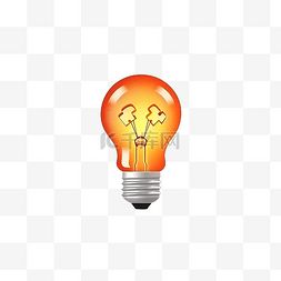 战略拼图图片_带有简约风格拼图插图的灯泡