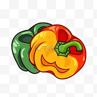 青椒片 扁平颜色