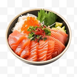 蟹逅美味图片_三文鱼生鱼片日本料理美味的亚洲