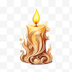 蜡烛元素插画