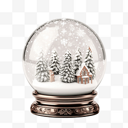 圣诞雪球地球仪 玻璃雪地球仪