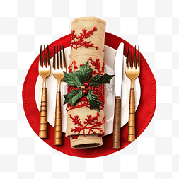 diy食物图片_圣诞餐桌布置餐具和用卫生纸卷制