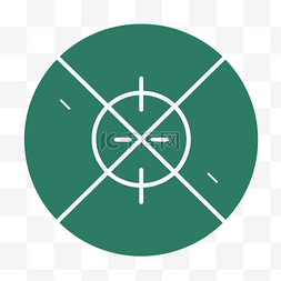 绿色极简图片_圆圈中的图标线图 向量