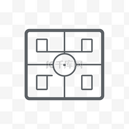 icon设计网格线图片_具有五个正方形的几何网格线图标