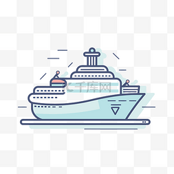 船舶巡航图图标 向量