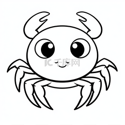 有眼睛和大眼睛的螃蟹彩页