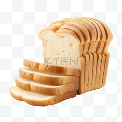 孤立的切片面包