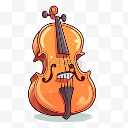 大提琴剪贴画可爱的卡通大提琴乐