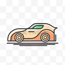 汽车低碳节能环保图片_浅色背景上的运动矢量图标与汽车