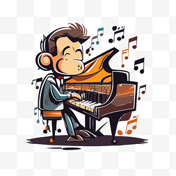 彈鋼琴 向量