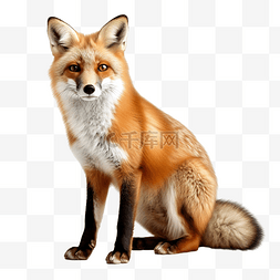 毛茸茸的狐狸图片_棕色狐狸 PNG