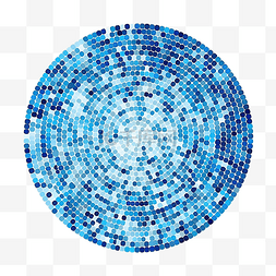蓝色圆圈像素风格