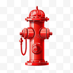 城市洒水图片_孤立的红色消防栓矢量图