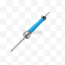 疫苗接種图片_注射器 3D 模型卡通风格渲染插图