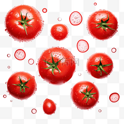 用生成人工智能创建的隔离红番茄