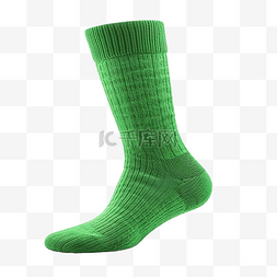 孤立的绿色袜子