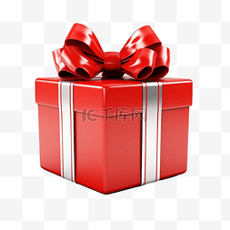 红花环图片_带蝴蝶结的圣诞礼物红盒