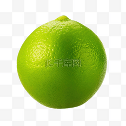 饮料和茶点图片_单个完整的绿色柠檬，以 png 文件