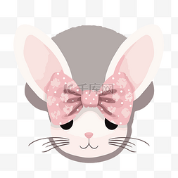 兔子耳朵贴纸图片_兔子耳朵 向量