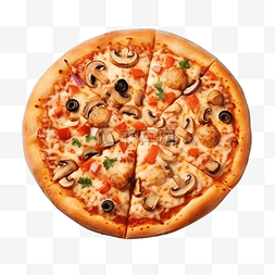 新鲜的披萨图片_用剪切路径隔离的披萨