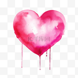 心形糖果装饰图片_心形水彩画笔，适合爱情婚礼或情