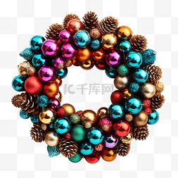 有灵感图片_树上放着彩色手工制作的圣诞花环
