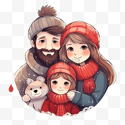 4k风景图片_美丽幸福的家庭拥抱在圣诞风景圣