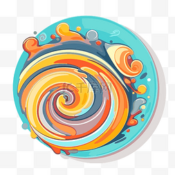 彩色漩涡图片_彩色圆圈与彩色漩涡剪贴画 向量