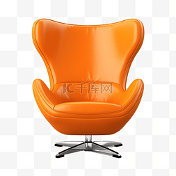 橙色的椅子图片_孤立的橙色现代椅子