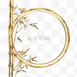 抽象竹子竹子图片_竹子风格的金框