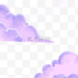 白云卡通一朵图片_粉紫色漂浮的云朵
