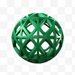 绿色背景几何图片_绿色球体几何3d渲染基本形状