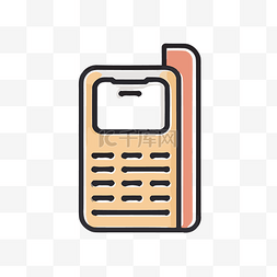 电话线性icon图片_浅色背景上电话的线条图标 向量