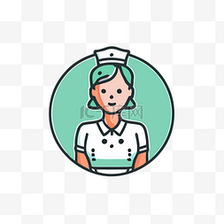 护理护士角色图标设计的图形概念