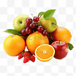 橙的葡萄图片_成熟的水果分离