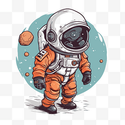 太空服小孩图片_宇航员剪贴画卡通宇航员在太空服
