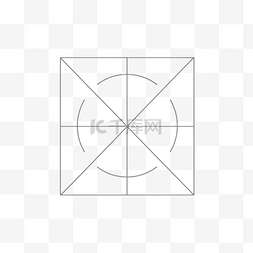 彩虹方形纯色图片_几何图形或多边形符号的白色方形