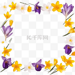 金翼标题框图片_番红花花水仙花藏红花菊苣的框架
