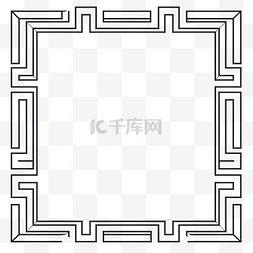 新元素艺术字图片_矩形框马赛克线条艺术框png