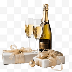 美食圣诞树图片_桌上有餐巾和圣诞树的香槟