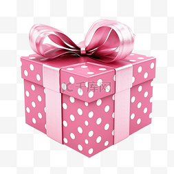 波点粉色背景图片_带点的粉红色礼盒