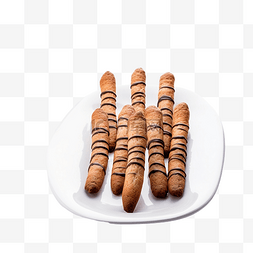 女巫手指饼干，由短小腿糕点和杏