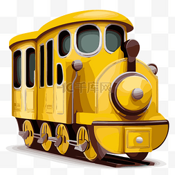 火車图片_黃色火車 向量