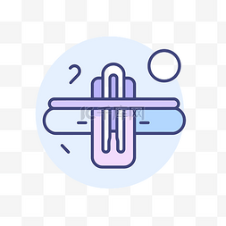 夹子图标图片_细线办公室和设计图标 向量